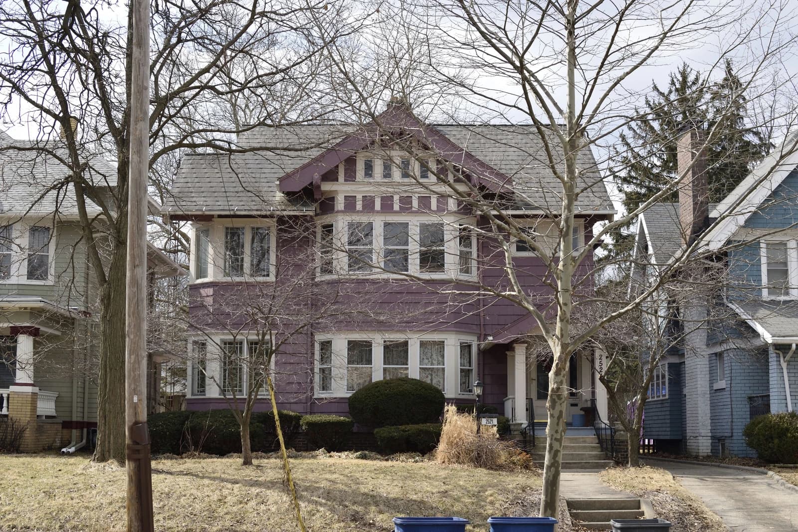 F. E. Cottrell apartment building, an older residence, viewed from the street.