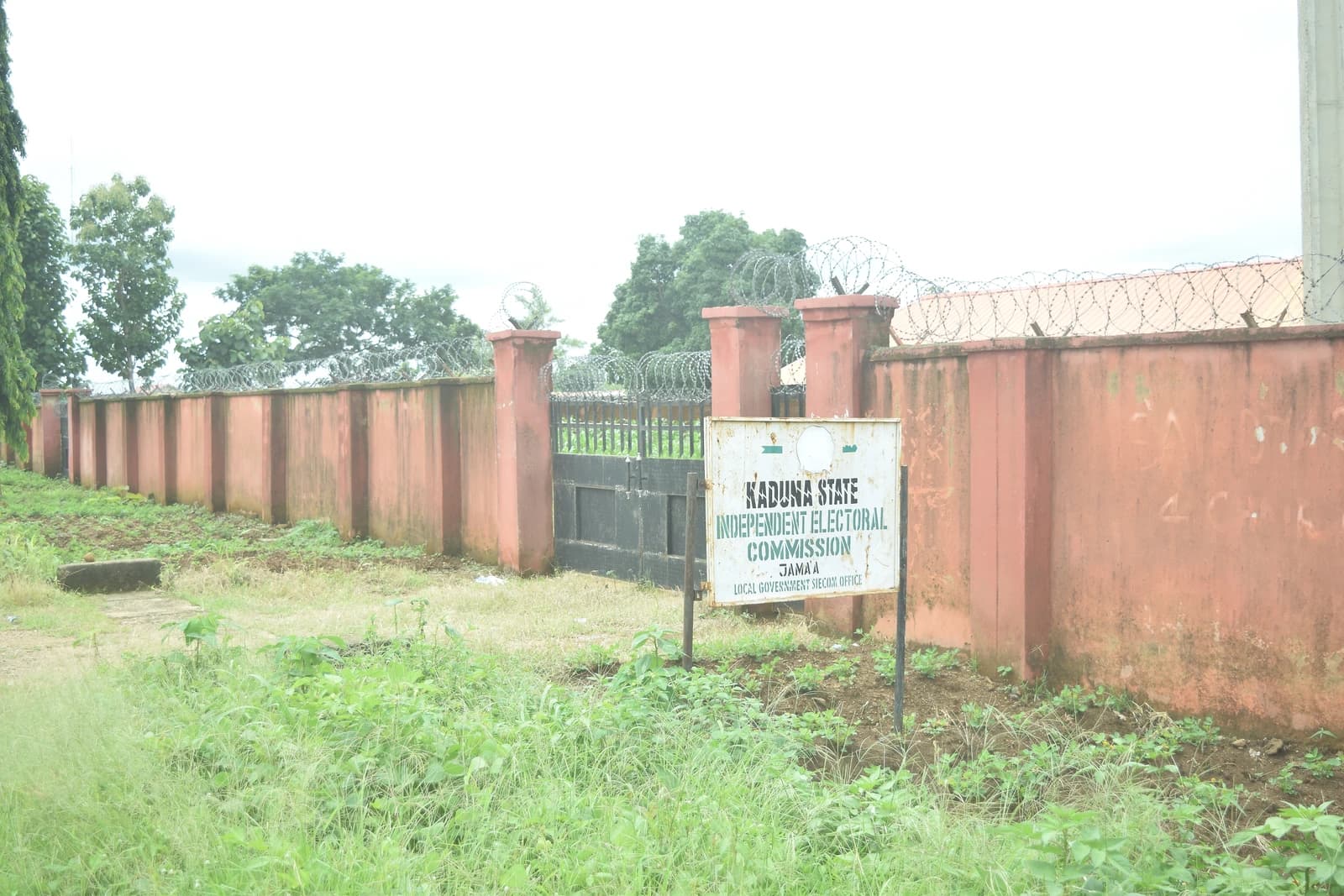 Signboard for the Kaduna State Independent Electoral Commission office.