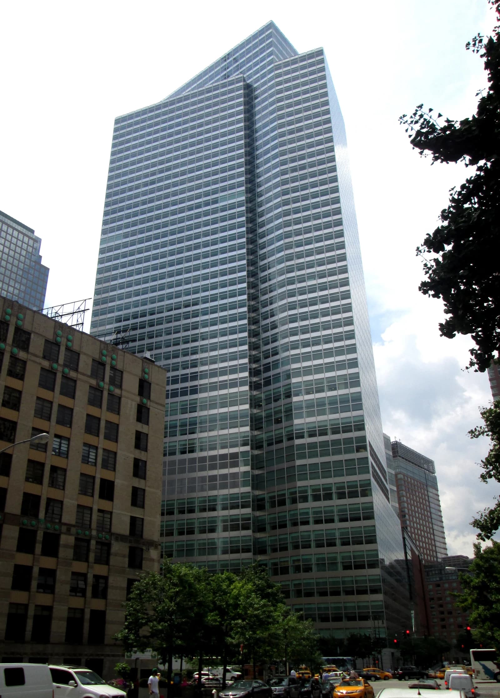 Exterior view of the Goldman Sachs Tower on 200 West Street in New York City.