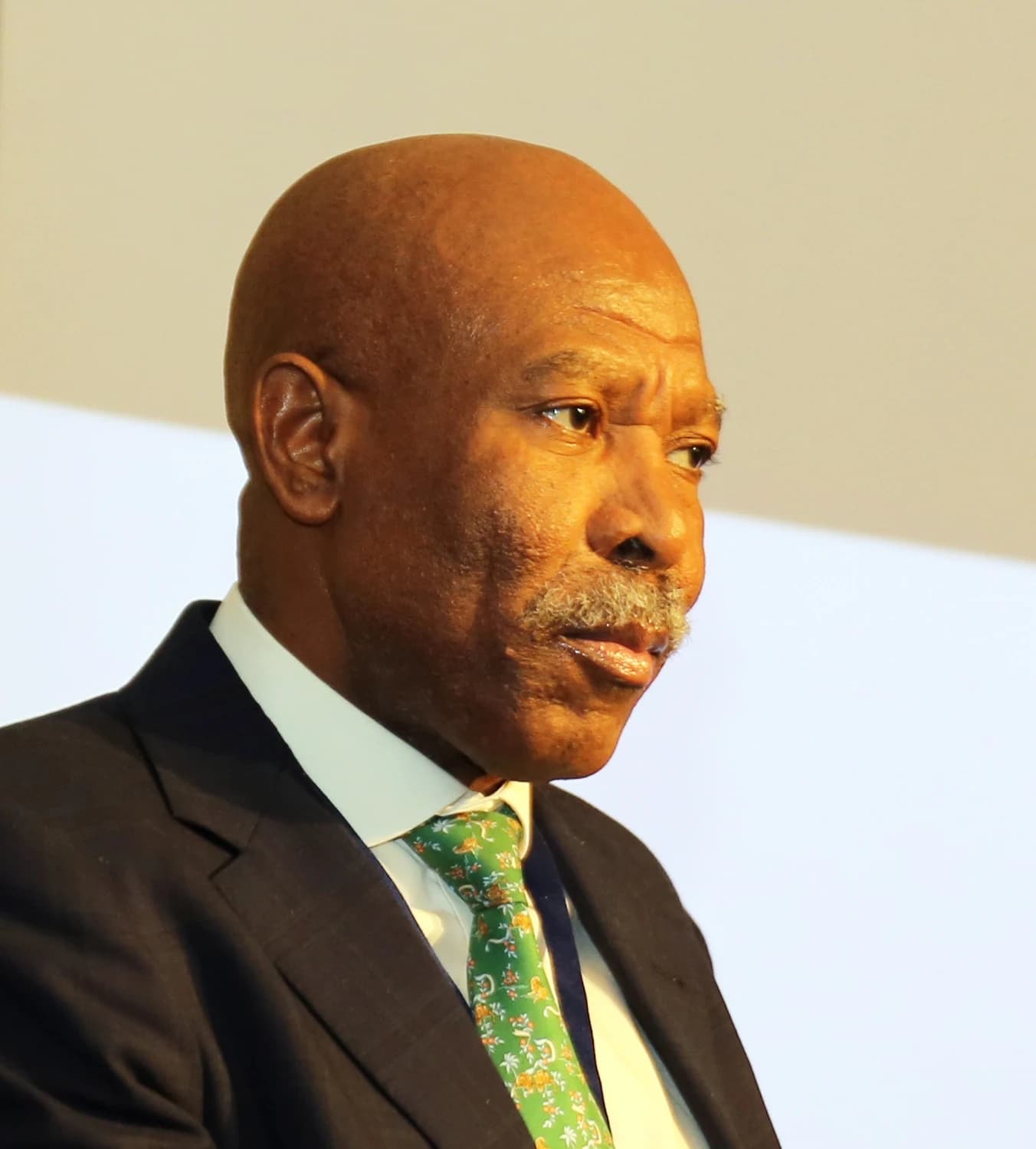 Lesetja Kganyago, Governor of the South African Reserve Bank, looking to the side.