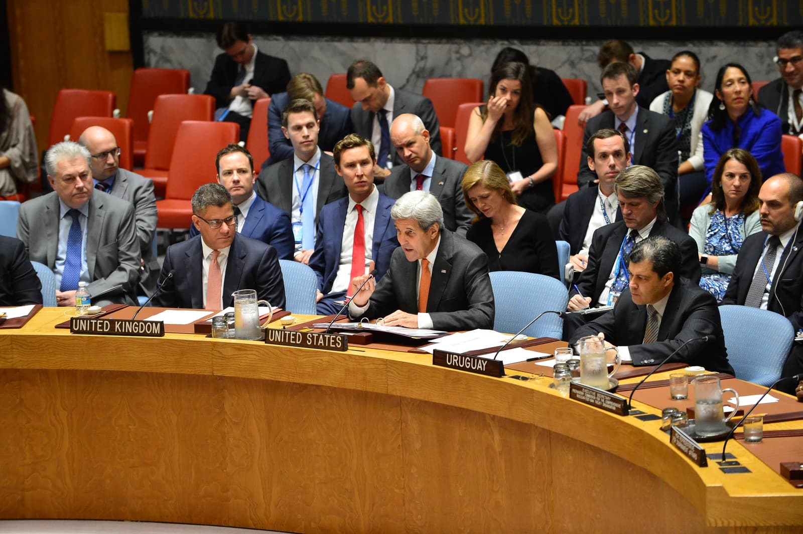 John Kerry, US Secretary of State, speaking at a United Nations Security Council meeting.