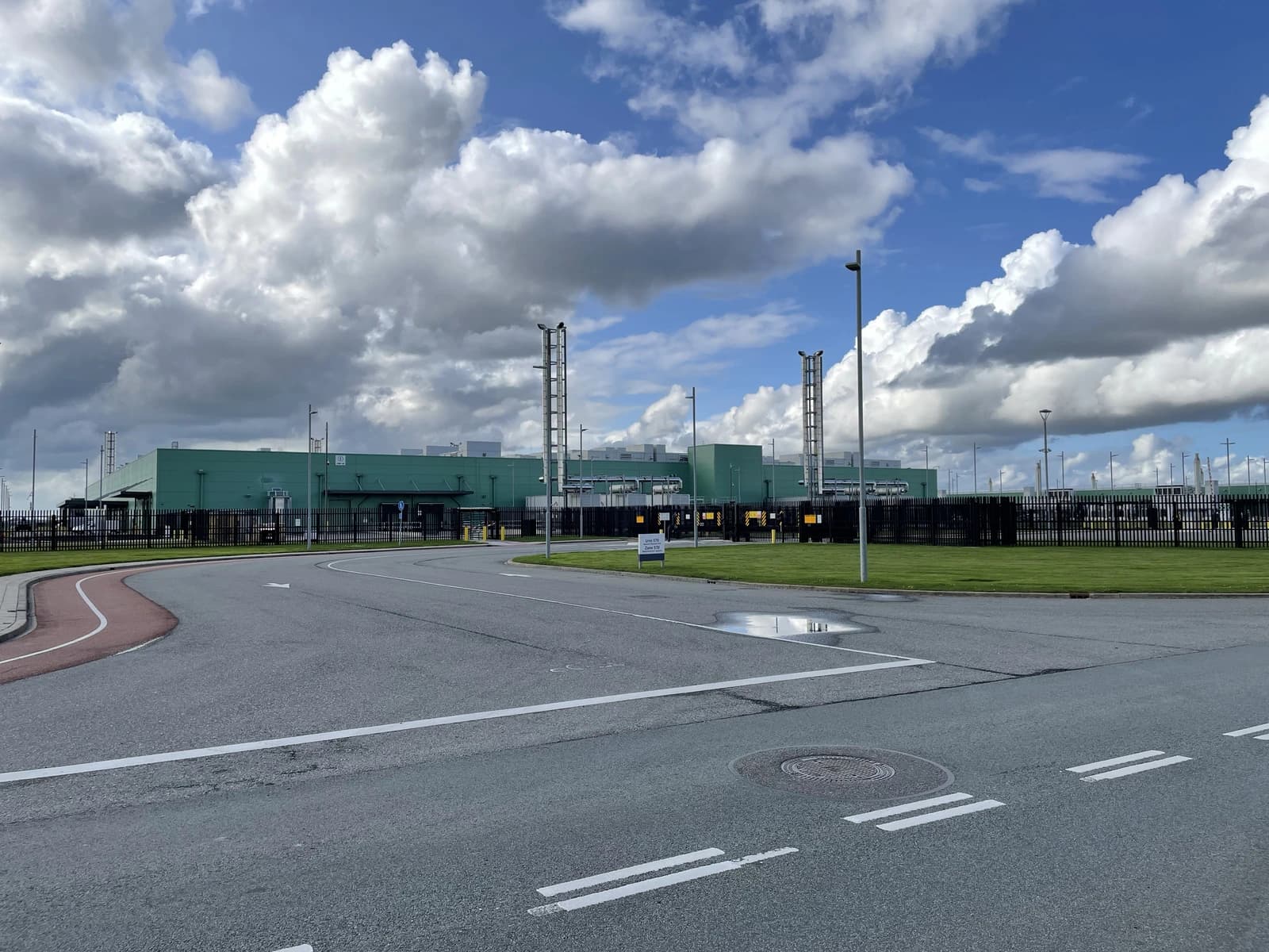 Exterior of the Microsoft data center in Middenmeer, the Netherlands.