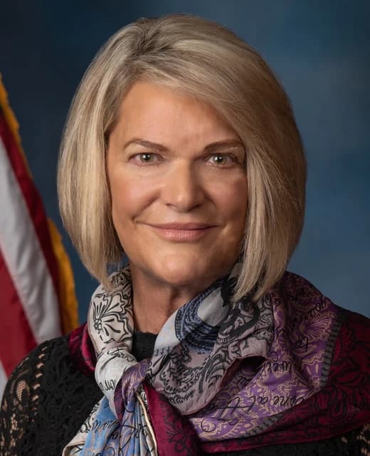 Cynthia Lummis, U.S. Senator, poses for an official portrait in Washington.