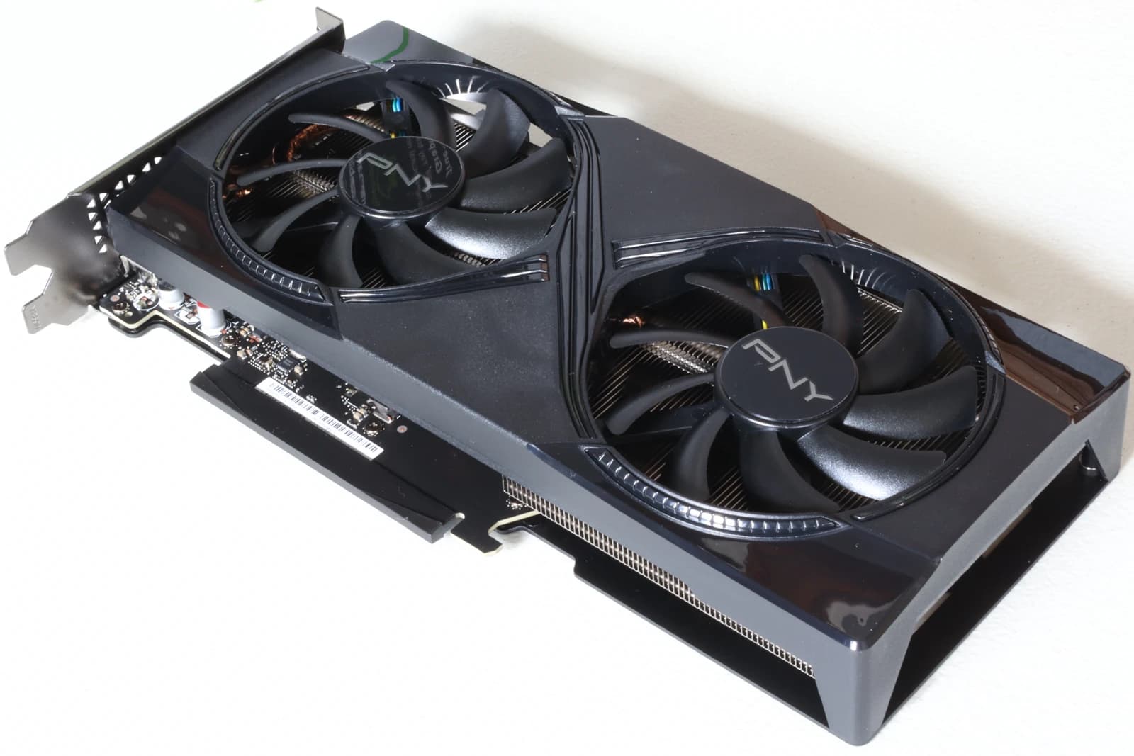 An Nvidia GeForce RTX 5060 Ti graphics card with a dual fan setup.