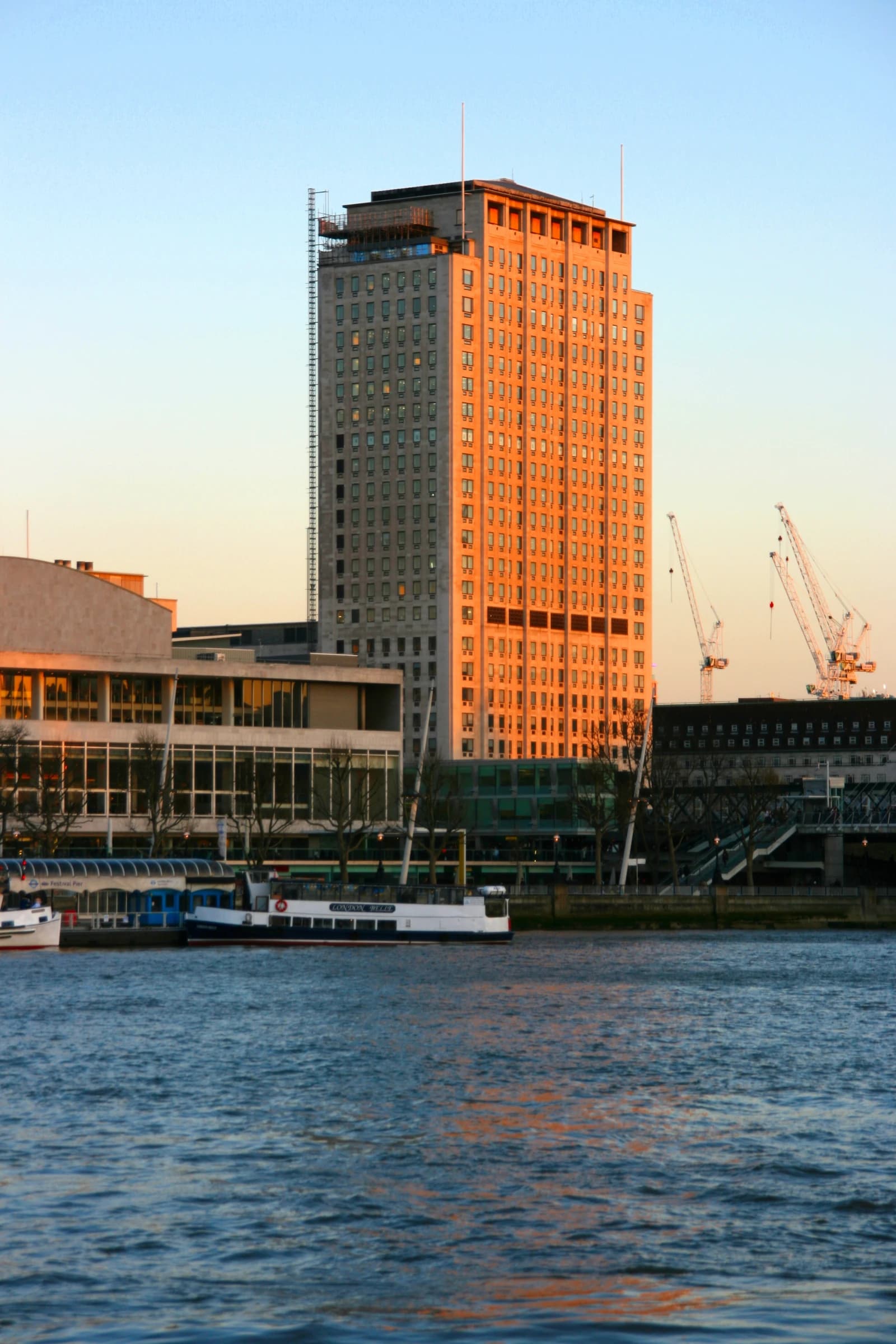 Shell Centre, the global headquarters of Shell plc, in London, United Kingdom.