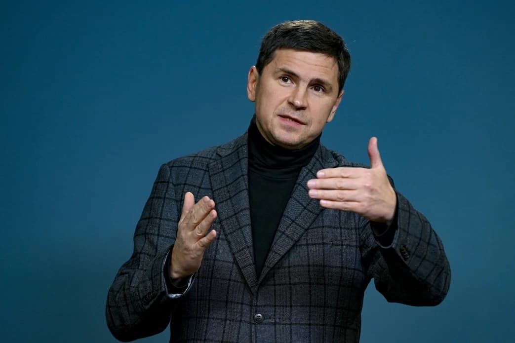 Mykhailo Podolyak, Advisor to the Head of the Office of the President of Ukraine, speaking.