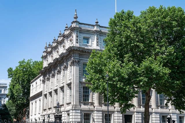 Treasury Buildings, Cabinet Office and Privy Council Office on Whitehall, London.