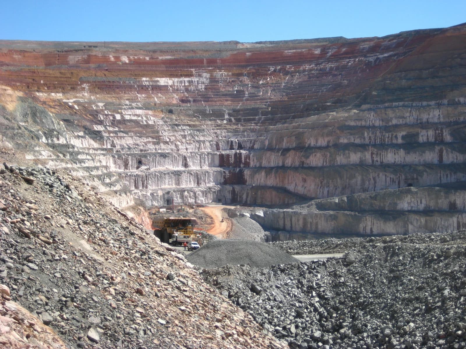View of the Sunrise Dam Gold Mine open pit, Western Australia.