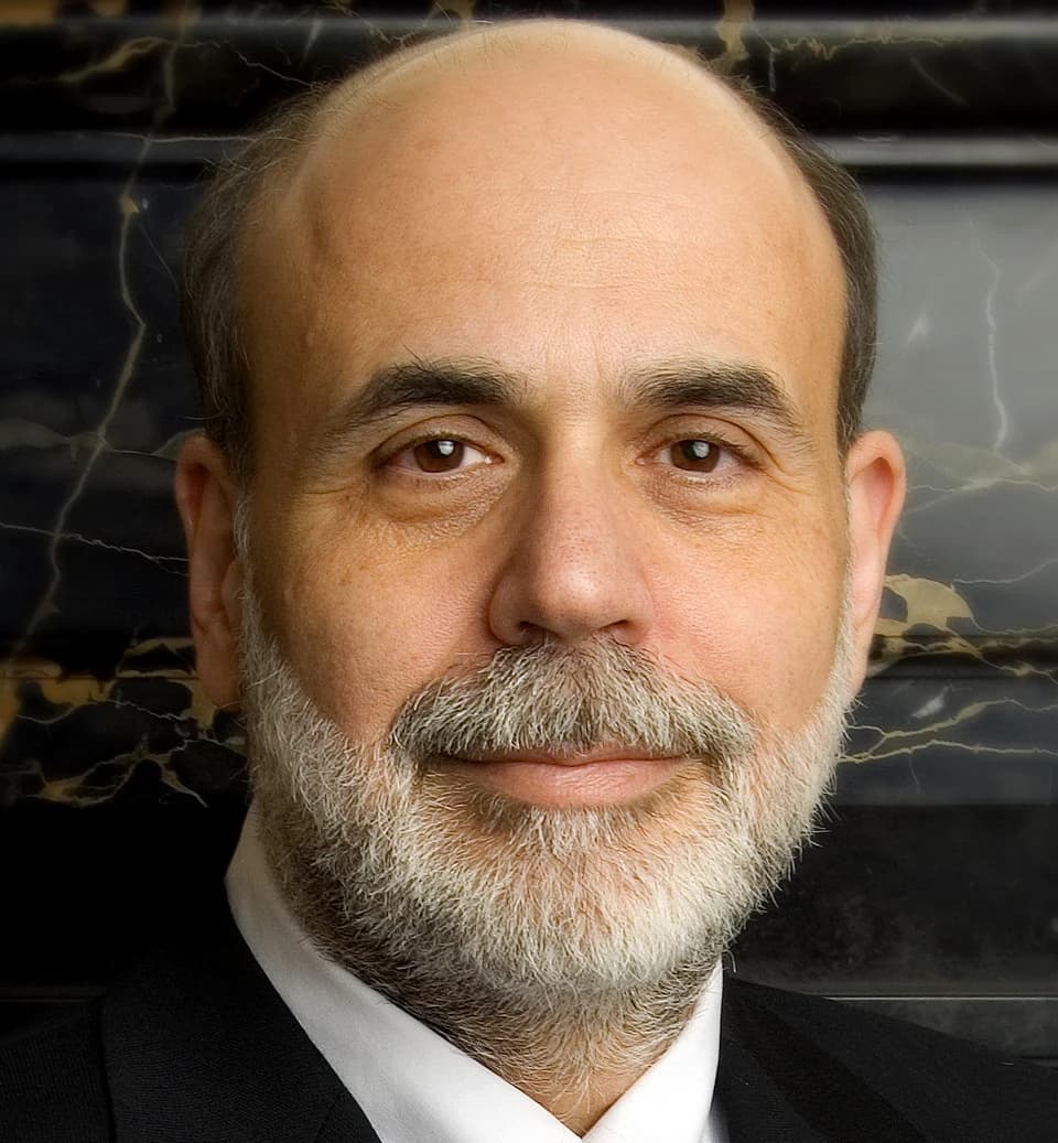 Ben Bernanke, former Chairman of the Federal Reserve, in an official portrait.