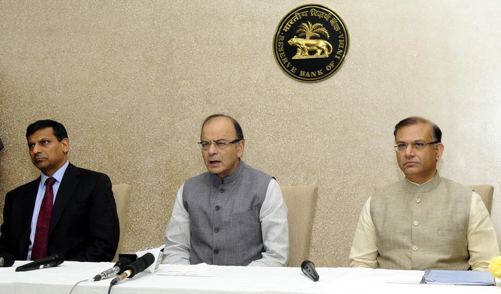 Arun Jaitley, Union Finance Minister, speaking at a press conference in New Delhi.