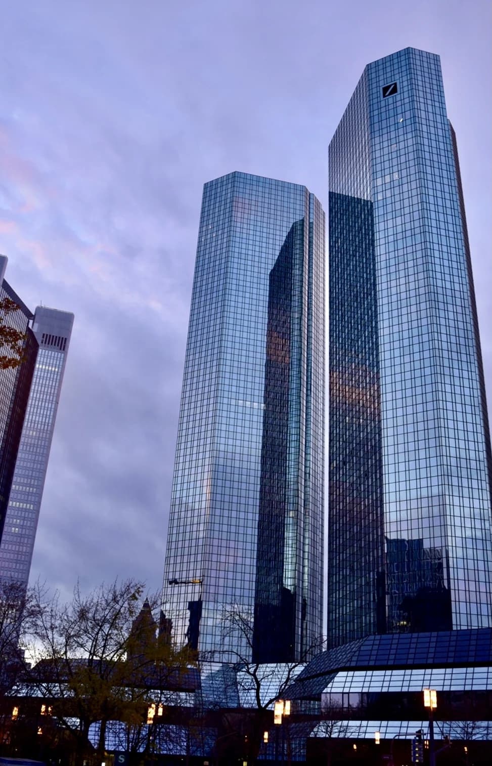 Deutsche Bank AG Headquarters building in Frankfurt am Main, Germany.