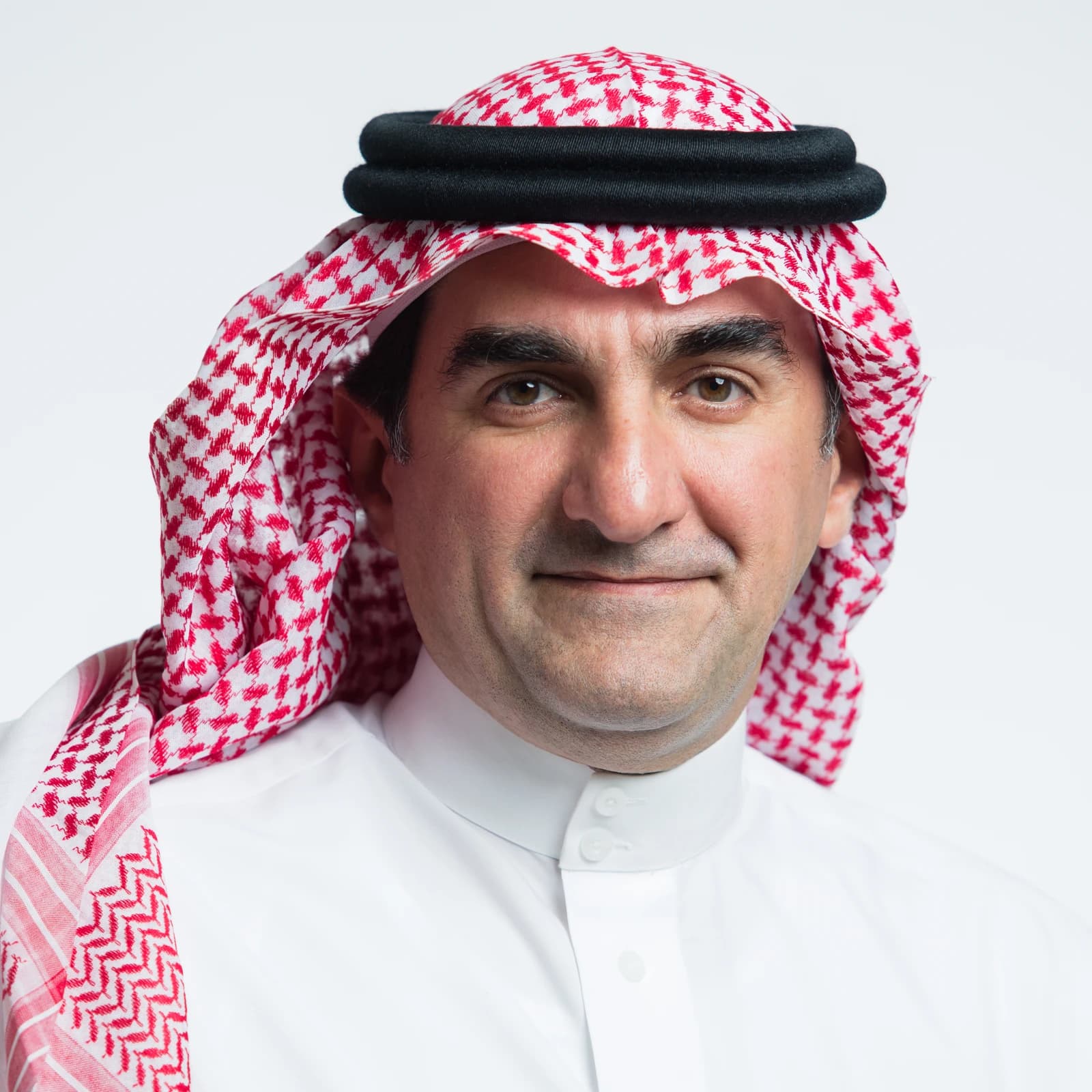 Yasir bin Othman Al-Rumayyan, chairman of Saudi Aramco, looking forward.