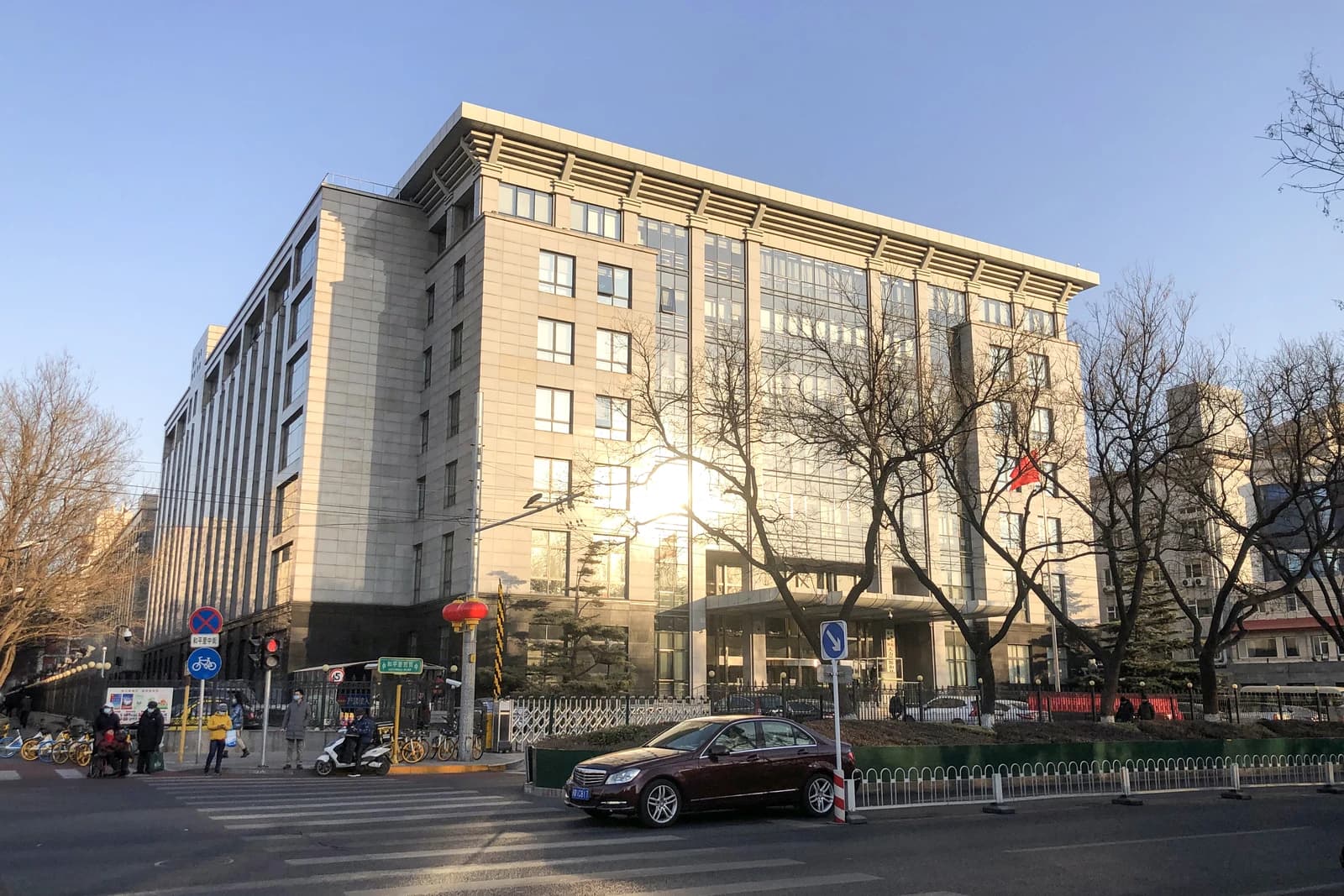 Ministry of Human Resources and Social Security headquarters building in Beijing, China.