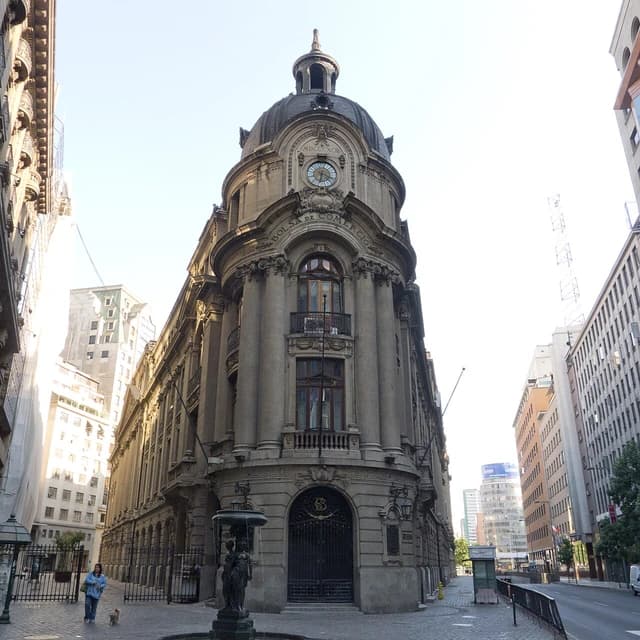 Building of the Bolsa de Comercio in Santiago, Chile.