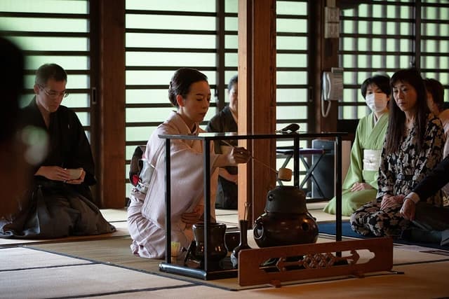 Fuyuko Kobori performs a traditional tea ceremony at Gokokuji Temple in Japan.