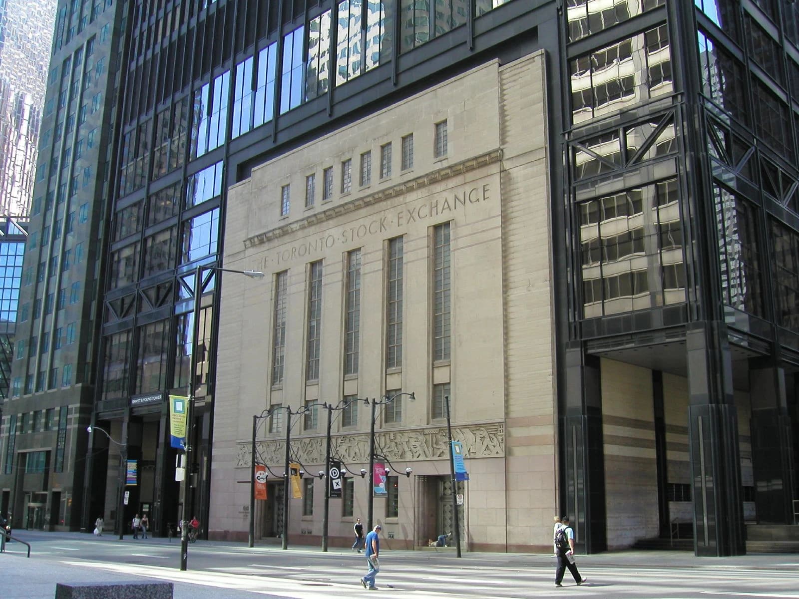 Exterior of the Toronto Stock Exchange building in downtown Toronto, Canada.