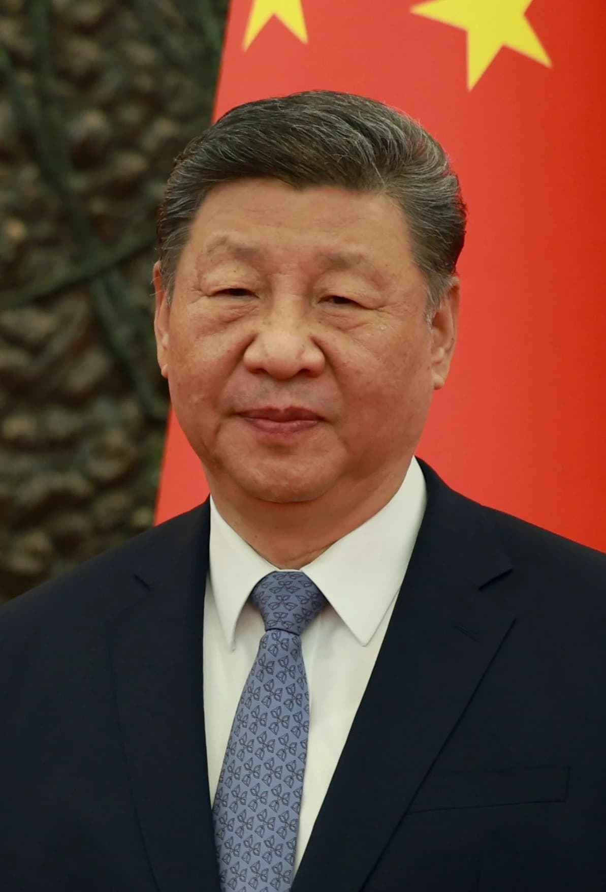 Xi Jinping, President of China, stands for a portrait in an indoor setting.
