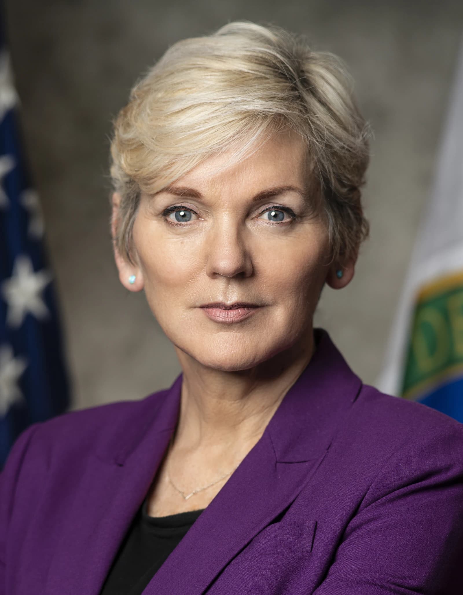 Jennifer Granholm, US Secretary of Energy, looking directly at the camera.