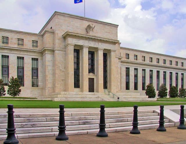 Exterior facade of the Marriner S. Eccles Federal Reserve Board Building in Washington, D.C.