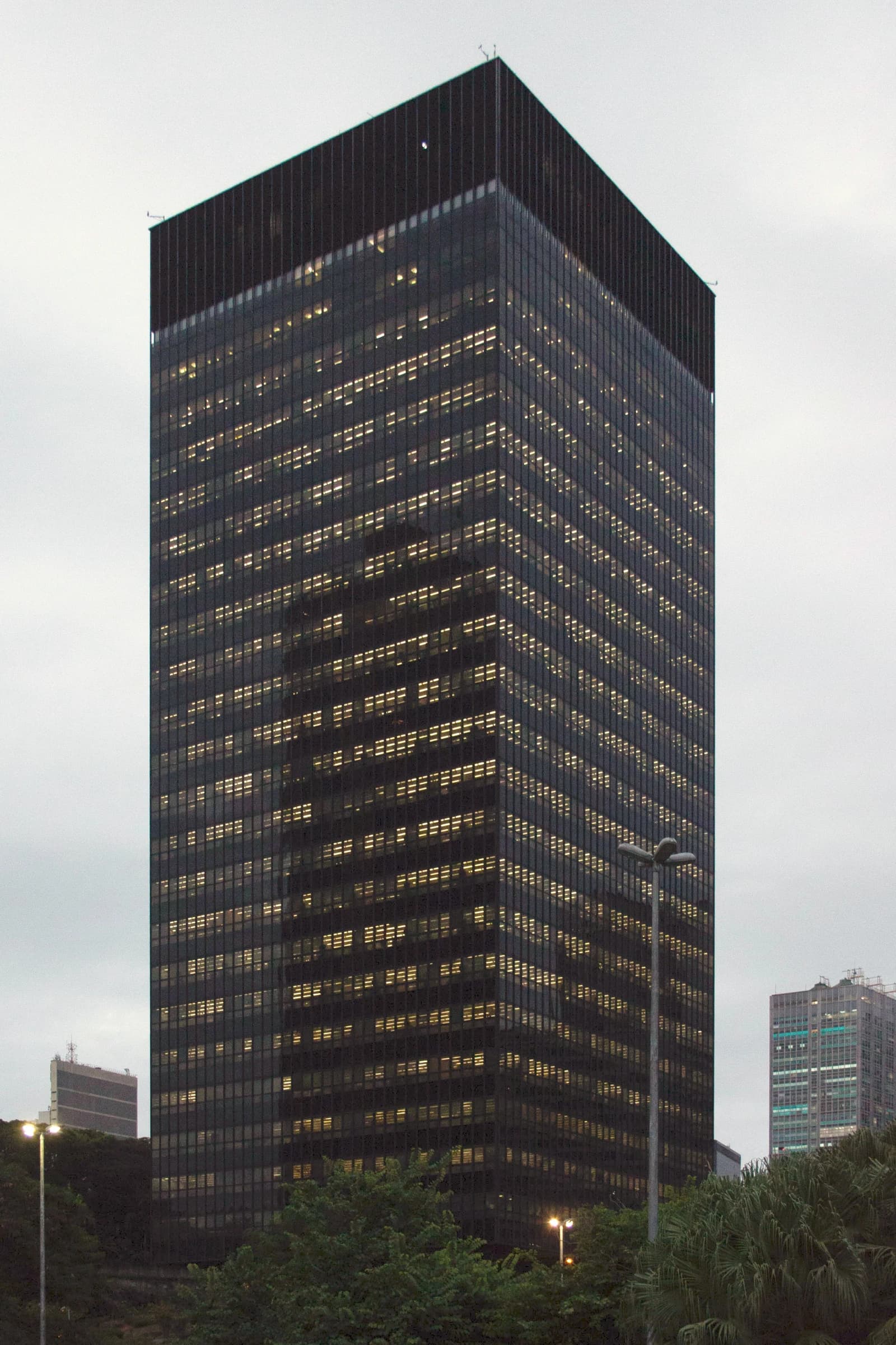 Exterior view of the BNDES Brazilian Development Bank building in Rio de Janeiro.