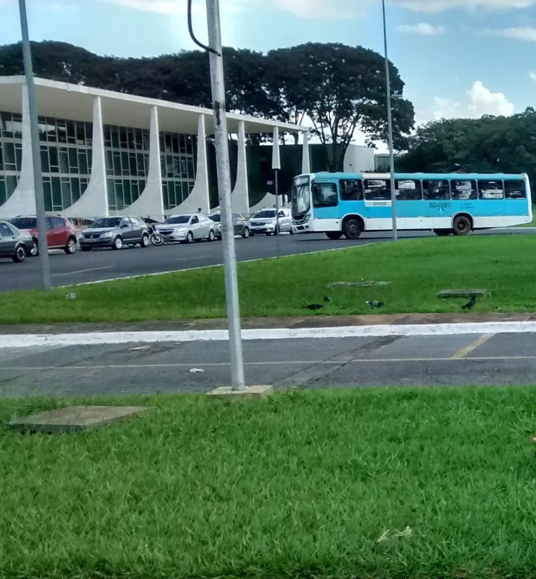 The modernist building of the Supreme Federal Court (STF) in Brasília, Brazil.