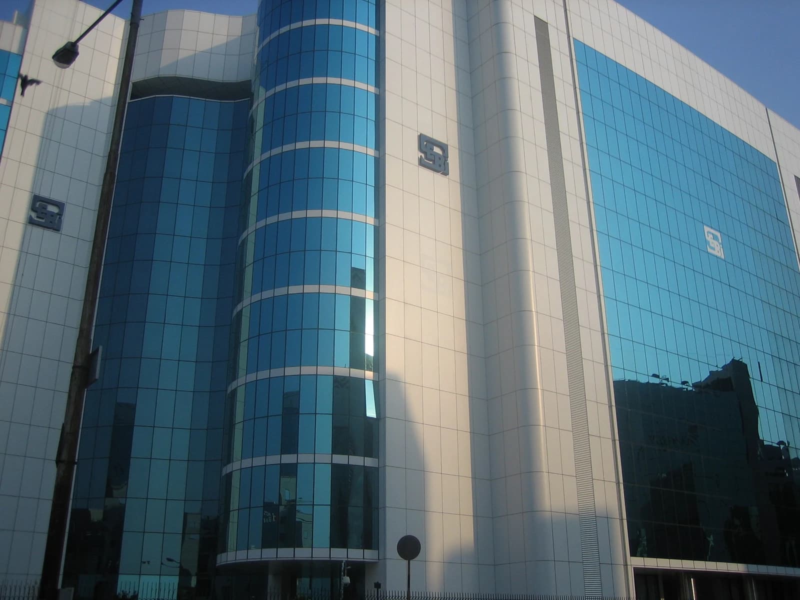 Exterior of SEBI Bhavan, the headquarters of India's market regulator.