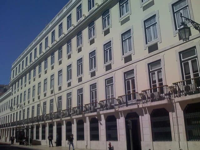 Exterior view of the Banco de Portugal headquarters building in Lisbon.