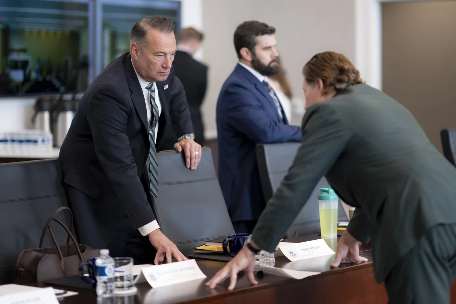DHS officials meet at Department of Homeland Security Headquarters in Washington, D.C.