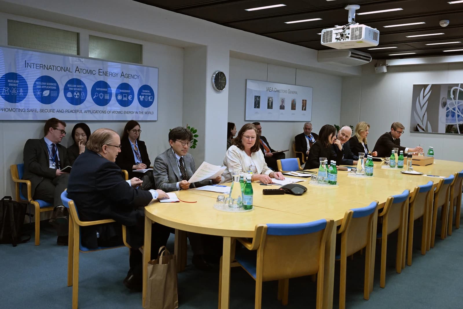 International Atomic Energy Agency representatives meet with G7 and EU officials in Vienna, Austria.