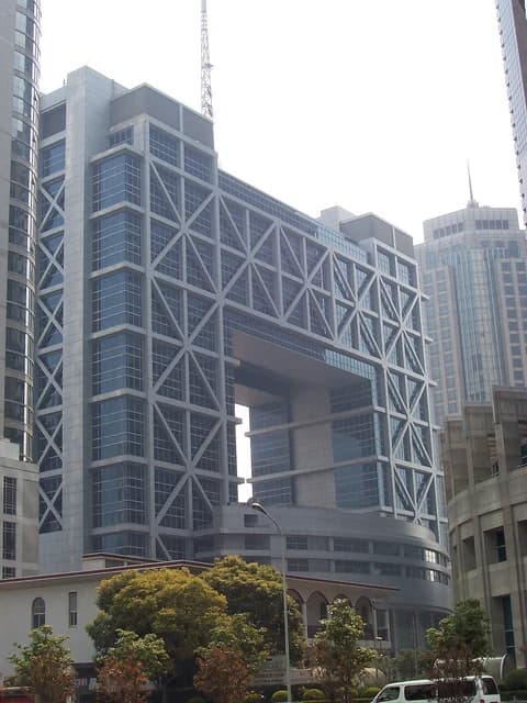 The Shanghai Stock Exchange Building in the Pudong district.