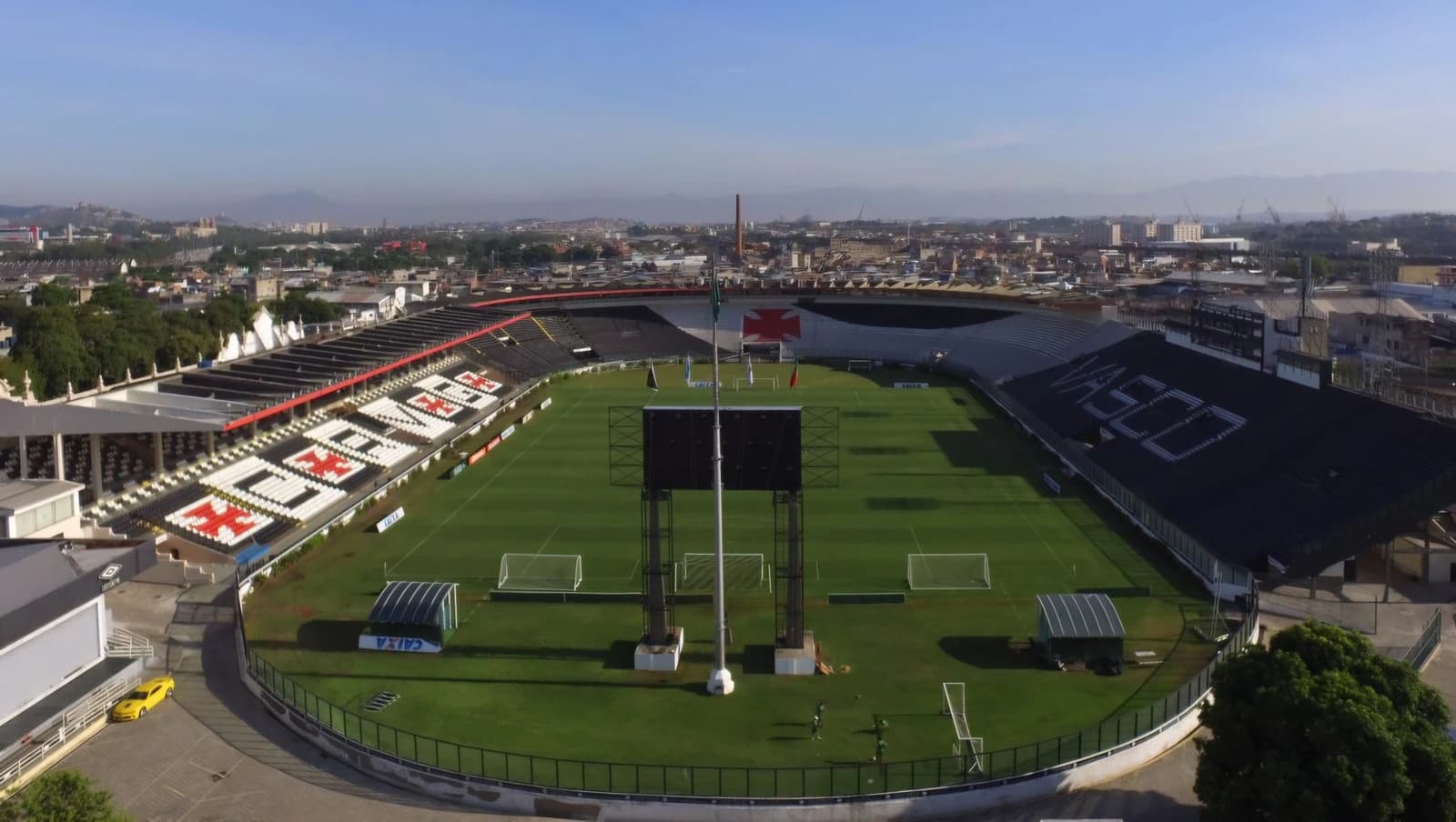 Aerial view of Estádio de São Januário, Vasco da Gama's home stadium in Brazil.