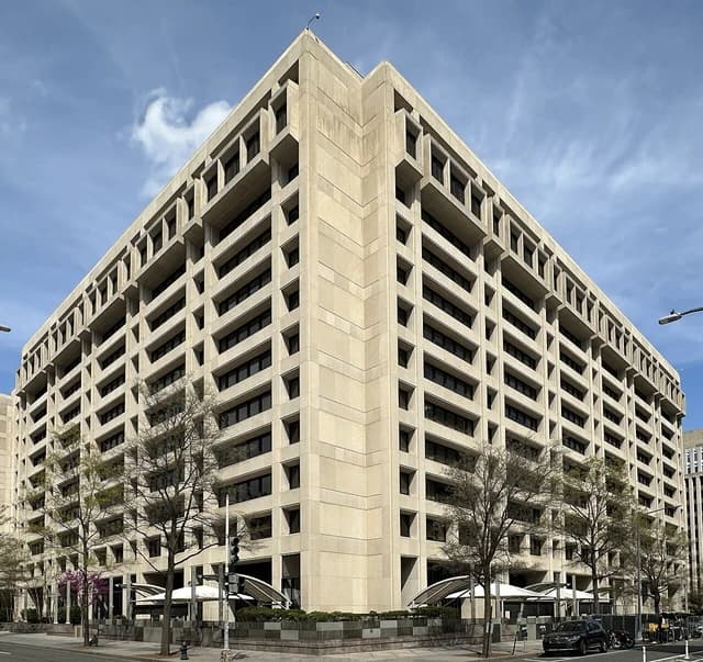 International Monetary Fund headquarters building in Washington D.C.