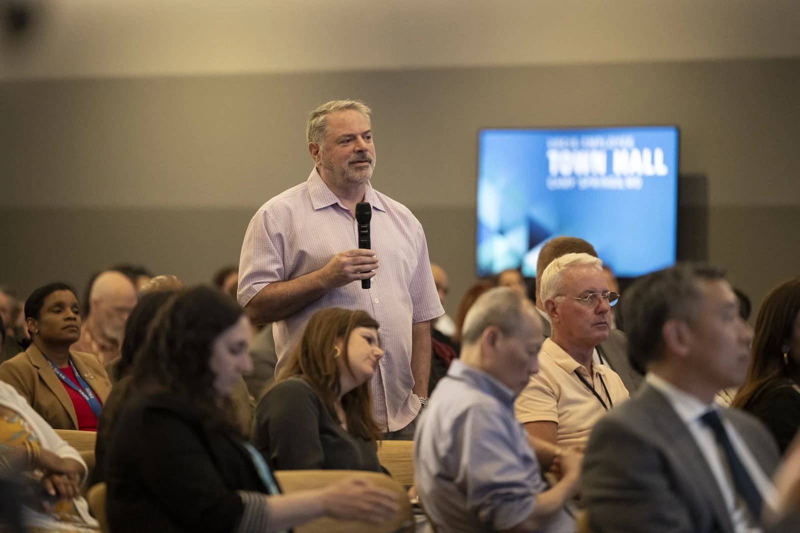 DHS Senior Official Kristie Canegallo attends a USCIS All-Employee Town Hall.