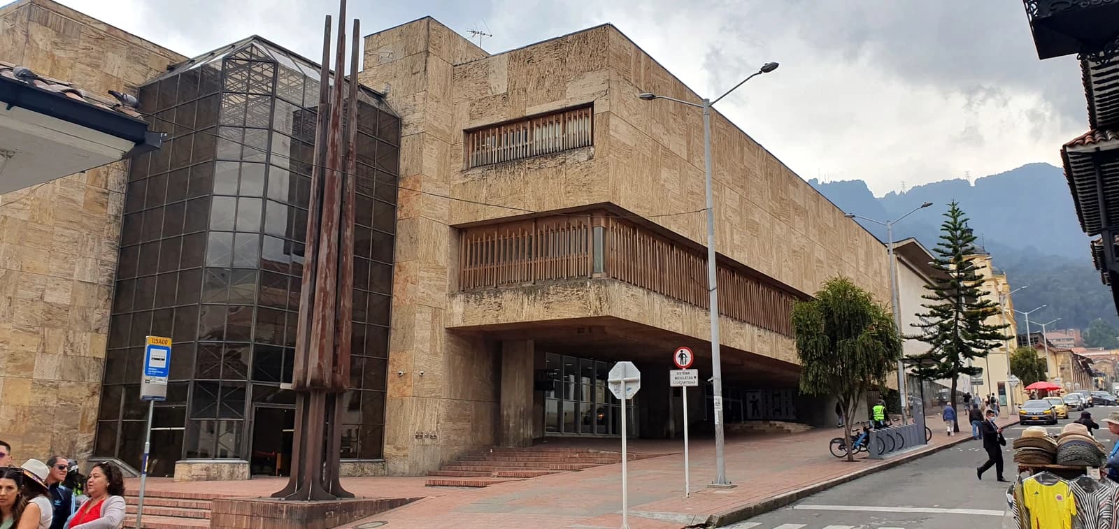 Exterior view of the Administrative Building of the Senate of Colombia in Bogotá.