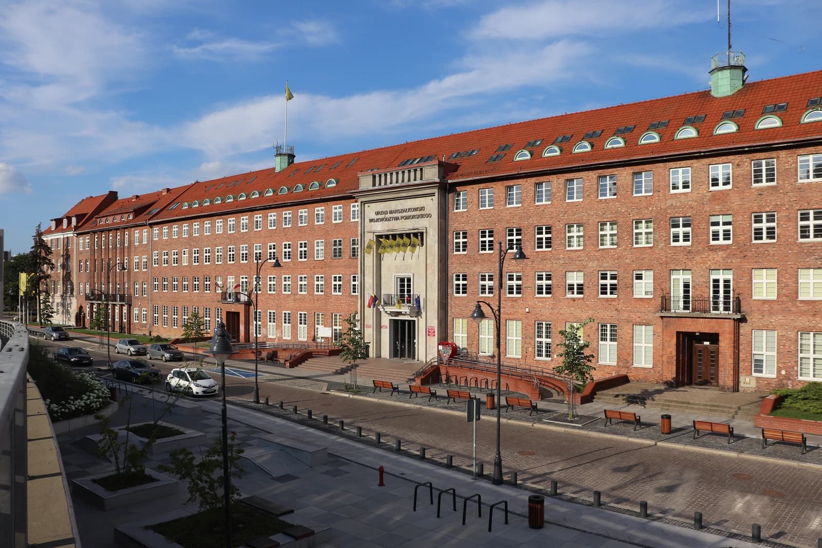 The Pomeranian Voivodeship Office building in Gdansk, Poland, where a protest was held.