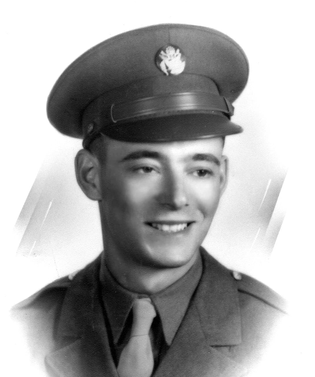 Robert Ettinger, the 'father of cryonics,' in a military uniform.
