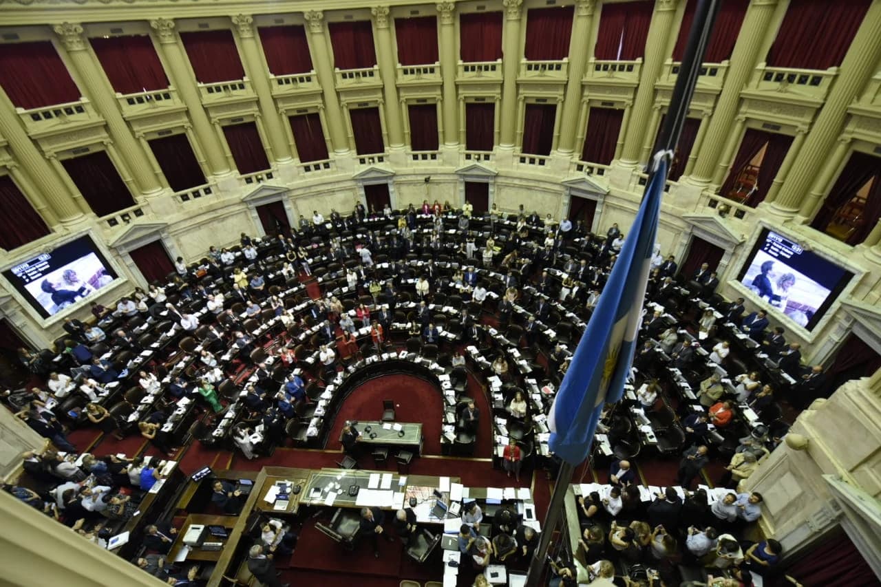 Overview of the Argentine Chamber of Deputies during a legislative session.