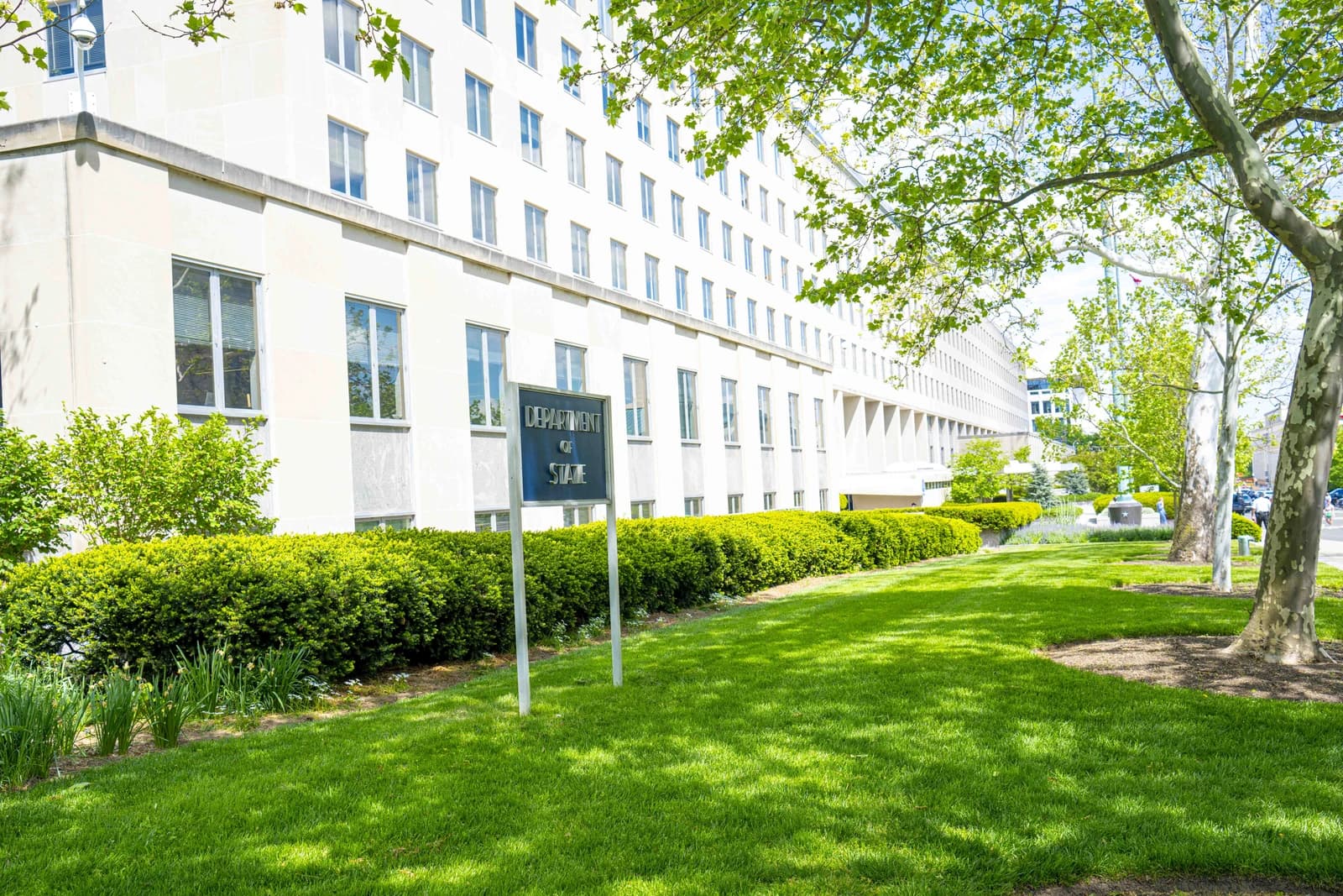 Exterior of the United States Department of State Harry S. Truman Building in Washington, D.C.