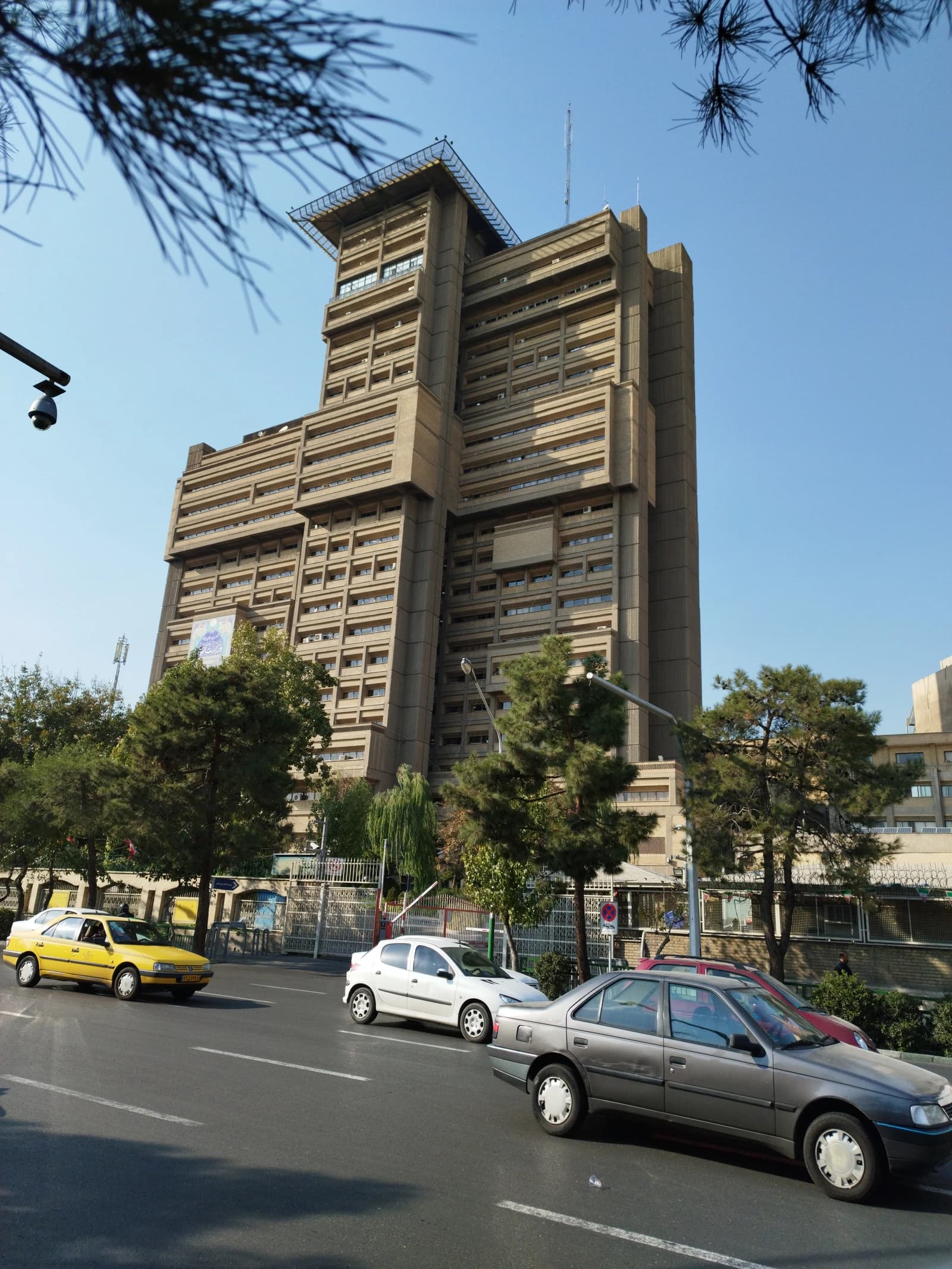 Exterior view of the Ministry of Interior building in Tehran, Iran.
