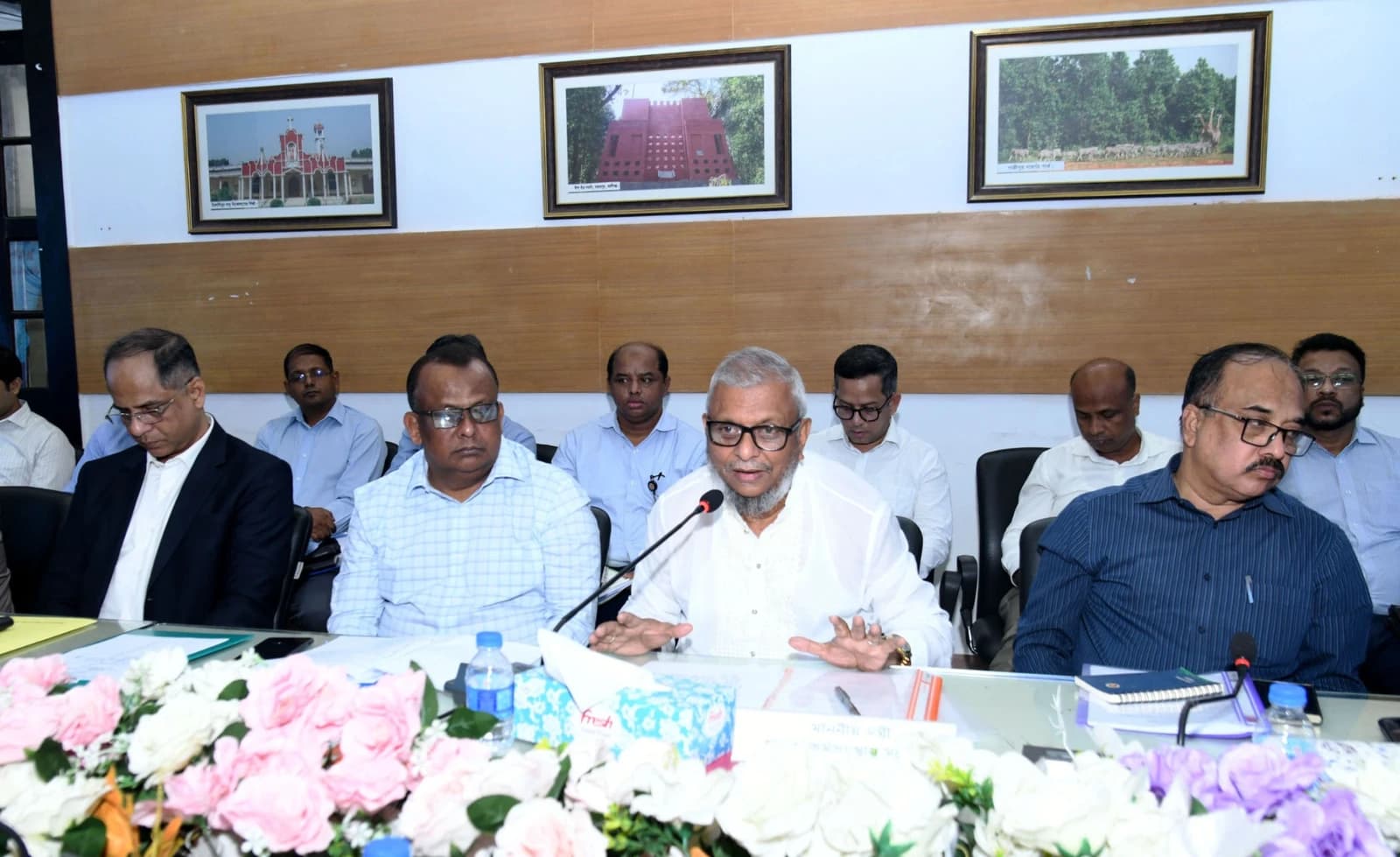 Ariful Haque Chowdhury, Labour and Employment Minister, speaking at a meeting in Gazipur.