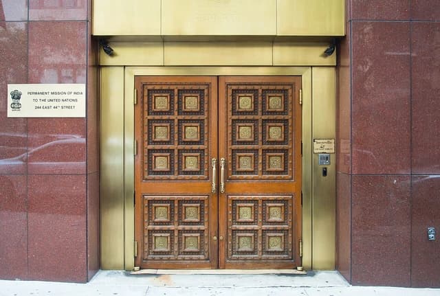 Exterior of the Permanent Mission of India to the United Nations building.