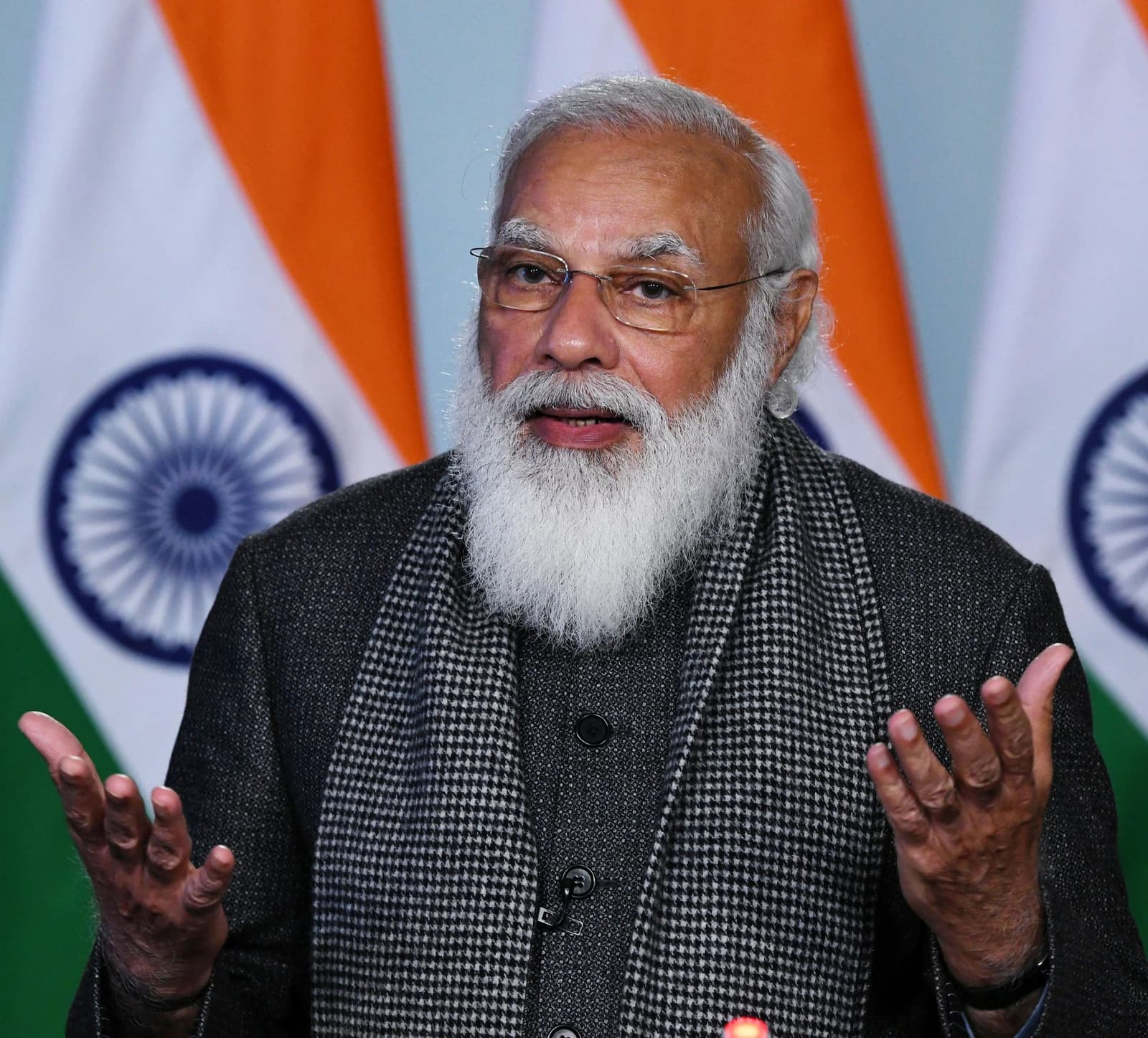 Narendra Modi, Prime Minister of India, speaking at an event.