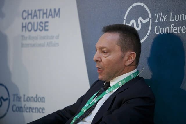 Yannis Stournaras, Governor of the Bank of Greece, speaking at a Chatham House event.