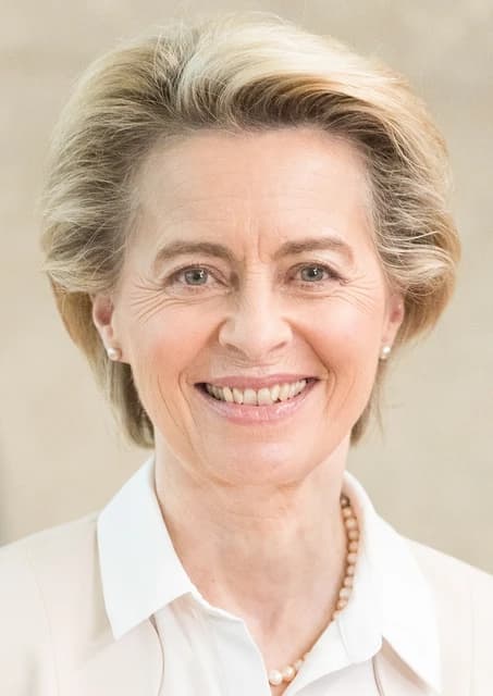 Ursula von der Leyen, President of the European Commission, smiling.