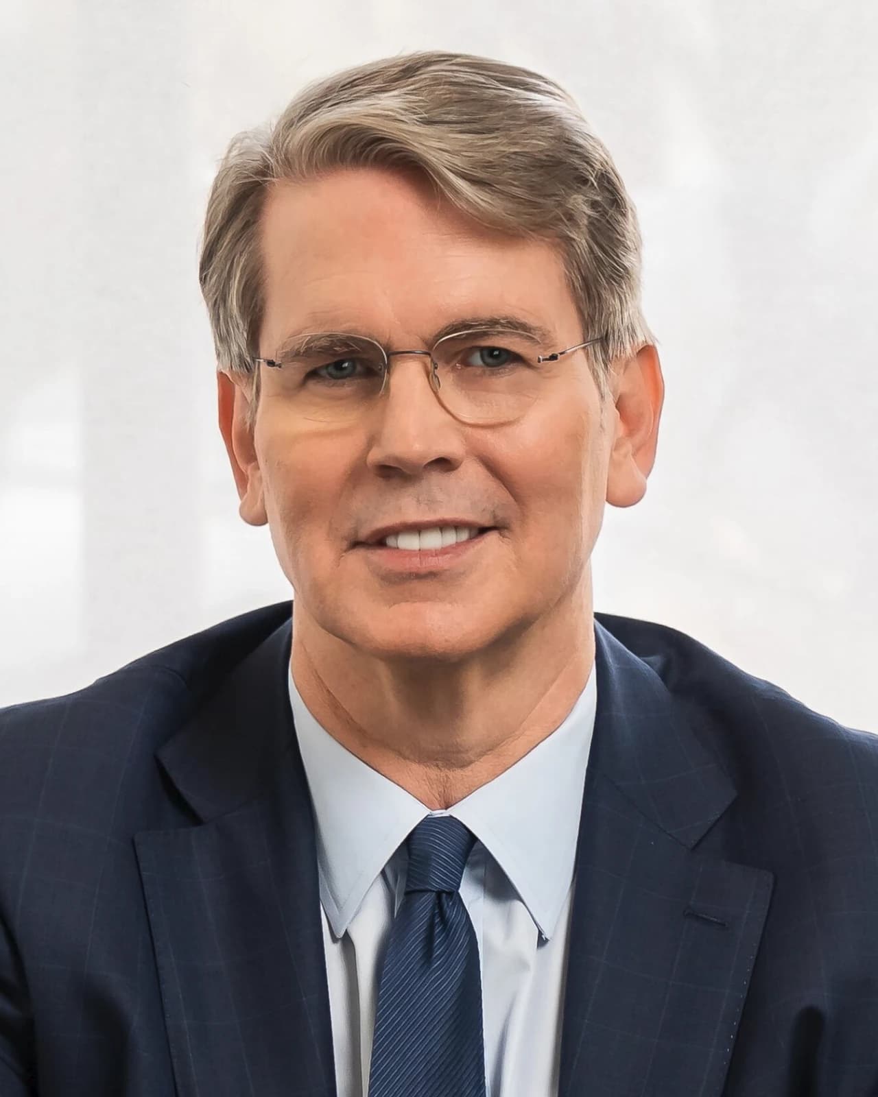 Scott Bessent, founder of Key Square Capital Management, looks toward the camera.