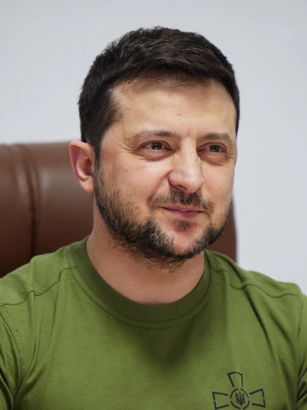 Volodymyr Zelenskyy, President of Ukraine, speaking during an address.