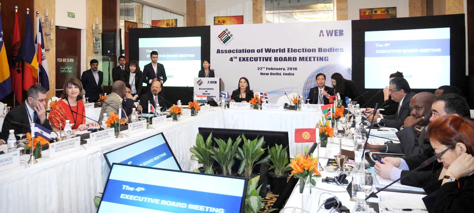 Nasim Zaidi, Chief Election Commissioner of India, attends an executive board meeting.