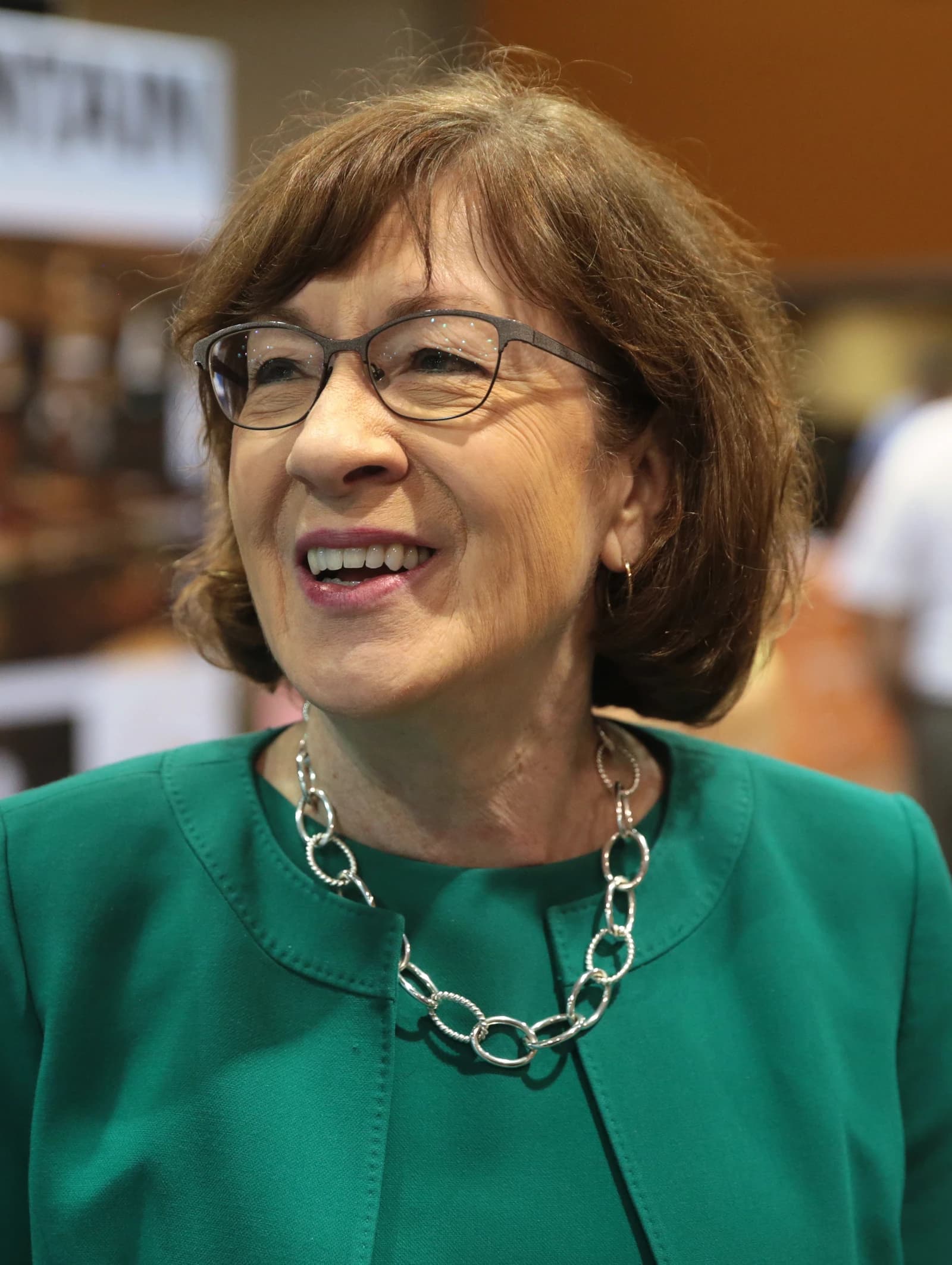 Susan Collins, United States Senator, smiling at an event.