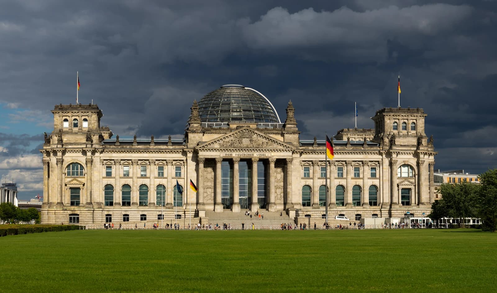 Reichstag Building, seat of the German parliament, in Berlin, Germany.