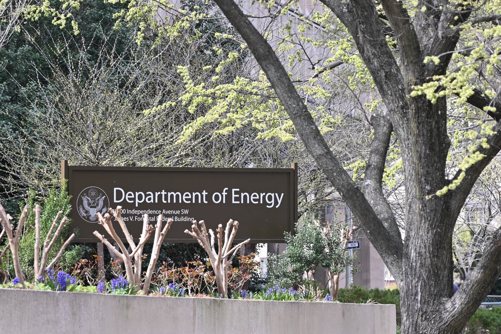 Sign for the U.S. Department of Energy in Washington D.C.